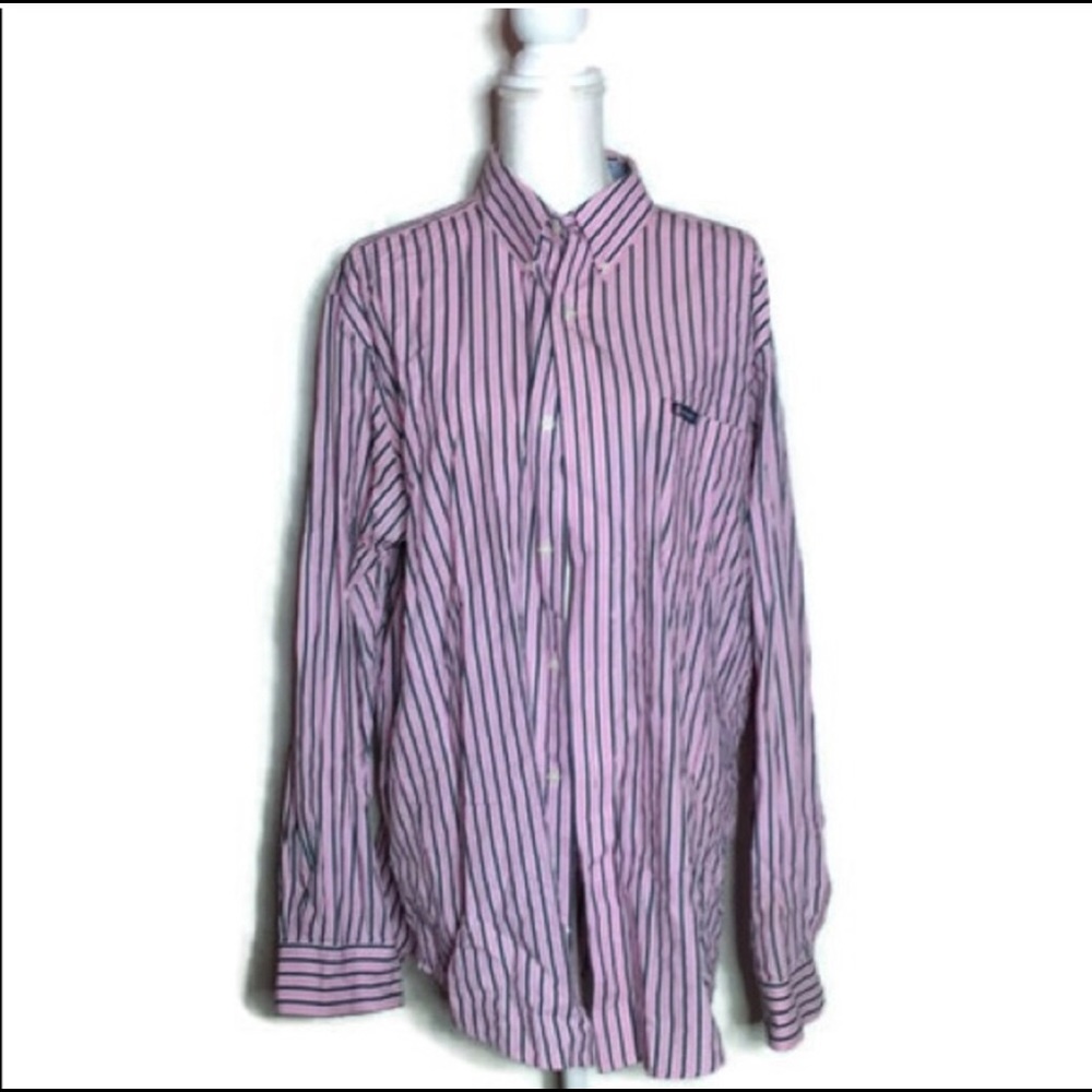 Chaps Pink&Navy Button Down NWOT SZXL